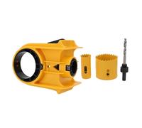 Kit d'installation de verrouillage de porte en métal à double métal, un ensemble de scie à trou lourds et un gabarit de verrouillage avec un modèle de guide réglable pour les