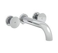 Kit d'installation encastrée VitrA Liquid A42689, mitigeur lavabo deux poignées, long, chromé