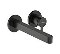 Kit d'installation hansgrohe Finoris 76050340 pour mitigeur de lavabo encastré, fixation murale, saillie 228 mm, chrome noir brossé