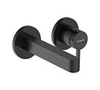 Kit d'installation Hansgrohe Finoris 76051340 pour mitigeur de lavabo encastré, fixation murale, saillie 168 mm, chrome noir brossé