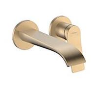 Hansgrohe Mitigeur monocommandé Vivenis 75050140 – lavabo mural encastré, bec 19,5cm – bronze brossé