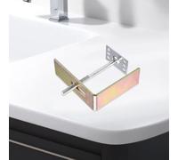 Kit d'installation pour éviers encastrables avec supports métalliques robustes et joints de collage compatibles avec éviers en acier inoxydable (pour TOTO)