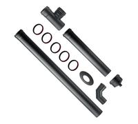 Accessoire fumisterie Divina Fire Kit d'installation pour poêle à granulés en acier au carbone 80 mm