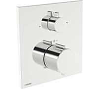 Kit d'installation pour thermostat Hansa HANSAEASYTHERM 8114 (référence 81149262), pour deux prises, carré chromé.