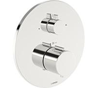 Kit d'installation pour thermostat Hansa HANSAEASYTHERM 8862 (référence 88629245), pour deux prises, rond chromé.