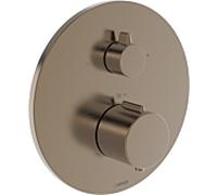 Kit d'installation pour thermostat Hansa HANSAEASYTHERM 8862 (référence 8862924581), pour deux prises, finition bronze brossé rond.