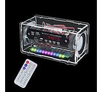 Kit d'installation radio FM Bluetooth 3 W + 3 W, lecteur de musique avec contrôle du son LED et voyant lumineux, kit d'entraînement et télécommande