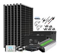 Kit d'installation solaire auto-suffisant Offgridtec XL-Master de 300 Watts - Puissance de 1 500 Watts CA hors réseau pour 12 V/230 V