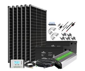 Kit d'installation solaire auto-suffisant Offgridtec XL-Master de 300 Watts - Puissance de 1 500 Watts CA hors réseau pour 12 V/230 V