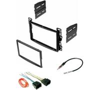 Kit d'installation stéréo double DIN pour tableau de bord, câble et adaptateur d'antenne de réception radio AM/FM - Fabriqué pour Chevrolet : Cobalt 2007-2010, HHR 2006-2011, Malibu 2008-2012 + plus