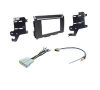 Kit d'installation stéréo double DIN pour tableau de bord, faisceau de câbles et adaptateur d'antenne de réception radio AM/FM - Fabriqué pour Nissan : Titan 2017-2019 + Titan XD 2016-2019