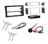 Kit d'installation stéréo double ou simple DIN pour tableau de bord, faisceau de câbles, adaptateur d'antenne de réception radio AM/FM et outil de démontage de radio - Fabriqué pour Audi A4 2002 2003
