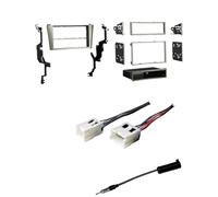 Kit d'installation stéréo double ou simple DIN pour tableau de bord, faisceau de câbles et adaptateur d'antenne de réception radio AM/FM - Fabriqué pour Infiniti : 2000 2001 2002 2003 2004 I30 ou I35
