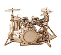 Kit D'instruments Musicaux 3d En Bois Pour Enfants, Puzzle, Modèle De Saxophone/Tambour/Accordéon/Violoncelle, À Assembler Soi-Même, Cadeau