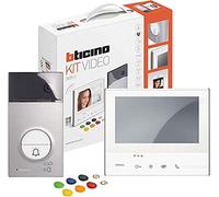 Bticino Kit d'interphone de porte 363911, Classe vidéo 300 x13e, ligne 3000 badge, blanc