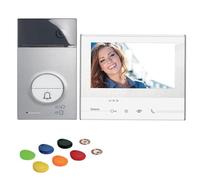 Kit d'interphone de porte BTICINO 363911 avec classe vidéo 300 x13e et ligne 3000 badge, blanc