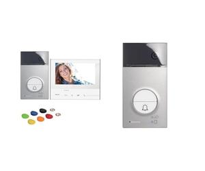 Kit d'interphone de Porte BTICINO 363911 avec Classe vidéo 300 x13e et Ligne 3000 Badge, Blanc & 343091 Platine Vidéo avec Contrôle D'accès Modulable pour Rue Linea 3000