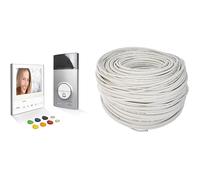 Kit d'interphone de Porte BTICINO 363911 Classe vidéo 300 x13e et Cordon 2 Broches