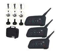 Kit d'interphone sans Fil 3 pièces/Ensemble 1200M interphone Full Duplex 3 Voies entraîneur de Football Juge Tour d'oreille écouteur Arbitre système de Communication BT Interphone
