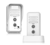 Kit d'interphone sans Fil Système d'interphone de sonnettes sans Fil de portée de 0,5 Mile Ajuster Le Volume du récepteur de Sonnette Rechargeable Capuchon étanche(White 1T1)