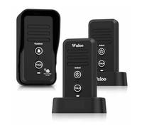 Kit d'interphone sans Fil Système d'interphone de sonnettes sans Fil de portée de 0,5 Mile Ajuster Le Volume du récepteur de Sonnette Rechargeable Capuchon étanche(White 1T2)