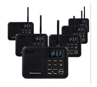 Kit d'interphone sans Fil Système d'interphone sans Fil Longue portée de 1 Mile for Les Bureaux d'affaires à Domicile, pièce à pièce, communiquez.(6 Unit Black)