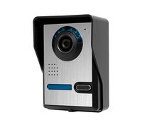 Kit d'interphone vidéo avec caméra 92° - Sonnette de porte murale HD 420 TVL pour maison, hôtel et villa - Kit complet avec station intérieure (noir/blanc)