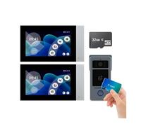 Kit d'interphone vidéo intelligent Tuya Wifi 1080P à 2 fils for maison connectée, visiophone avec écran tactile LCD IPS 7 pouces, sonnette, sécurité D41 , Dispositifs de sécurité(1to2 7inch TF 32GB)