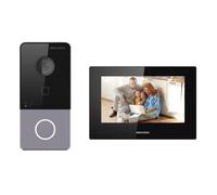 Kit d'interphone vidéo - Tecnología IP & WiFi - Comprend la Platine et Le Moniteur - Lecteur MF | PoE - Application Mobile P2P (activation Depuis la