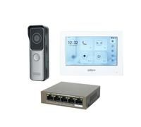 Kit d'interphonie vidéo IP, support multilingue, déverrouillage par carte RFID, 1 sonnette d'entrée 1 écran