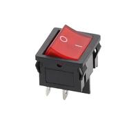 Kit d'interrupteur à bascule KCD5 21 x 24 mm, 4 broches, 6 broches, 6 A/12 A, 250 V CA, 1 pièce(2D4P-Red-LED)