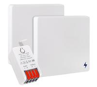 Kit d'interrupteur sans fil 86 - Panneau mural - Interrupteur de feux de route et relais 16 A - Contrôleur de récepteur CA 90-250 V - Longue portée marche/arrêt - Pour appareils à courant alternatif