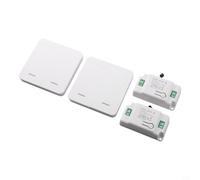 Kit d'interrupteur sans fil avec télécommande RF 433 MHz - Facile à installer - Pénètre les murs - 30,5 m - Plastique blanc