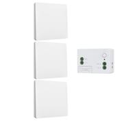 Kit d'interrupteur sans fil cinétique sans piles interrupteur auto-alimenté interrupteurs sans fil quinétique sans pile télécommande radio interrupteur d'éclairage sans fil RF (EU 1Gang 3V1 White)
