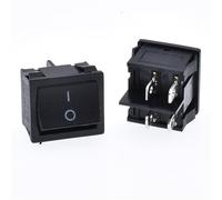 Kit d'interrupteurs à bascule KCD5 21x24mm 5 pièces 4 broches 2 positions 10A/125V AC ON-OFF lumière LED lumière rouge avec lumières 6A(KCD5 black)