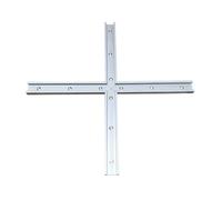 Kit d'intersection T-Track avec trous de montage pré-percés pour rail en T universel pour gabarits et fixations de travail du bois (200 mm, argent)