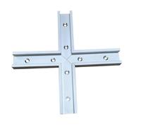 Kit d'intersection T-Track avec trous de montage pré-percés pour rail en T universel pour gabarits et fixations de travail du bois (100 mm, argent)