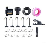 Kit d'irrigation automatique programmable pour plantes pour buse de pulvérisation réglable à 360 degrés, raccords à connexion rapide, tuyau en polyéthylène de 12 mm, plusieurs longueurs, assemblage