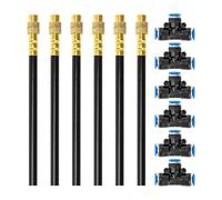 Kit d'irrigation de jardin - Tête de buse de pulvérisation de 20 cm en laiton , perche de pulvérisation flexible | Outil de distribution d'eau durable pour pelouse, jardin, agriculture, serre