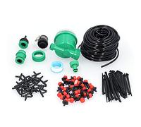Kit d'irrigation goutte à goutte de 25 m, système d'arrosage automatique avec minuterie, goutteurs réglables pour jardin, serre, plante, fleur, PVC ABS, tube de 82 pieds