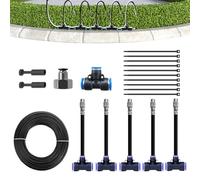 Kit D'irrigation Goutte À Goutte Modulaire - Base Rigide Véritable, Lien À Débit Rapide, Partie Bleue Soignée, Unité Haute Visibilité, Système D'arrosage De Jardin À 360 Degrés | Système D'arrosage De