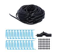 Kit d'irrigation goutte à goutte, tuyau d'arrosage automatique de 15 m/49,2 pi, système de brumisation, raccords pour serre de jardin