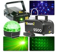 Kit Complet Disco Lumière Et Laser Beamz (avec Jelly Ball, Laser Et Machine à Fumée)