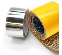 Kit d'isolation acoustique pour tuyaux et tuyaux de descente : bande d'isolation acoustique auto-adhésive 100 % aluminium (10m x 10 cm) + ruban en aluminium (10 m)