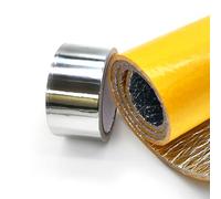 Kit d'isolation acoustique pour tuyaux et tuyaux de descente : bande d'isolation acoustique auto-adhésive 100 % aluminium (10 m x 10 cm) + ruban en aluminium (10 m)