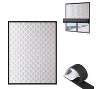 Kit D'isolation De Fenêtre 3 Couches De Papier Aluminium/coton Film Réfléchissant Thermique For Fenêtres, Bloque-courants D'air For L'hivernage Dans Un Camping-car(W150xH180cm)