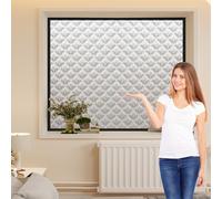 Kit D'Isolation de Fenêtre 45 x 110 cm, Portable, Économie D'Énergie, Imperméable, Ajustable et Amovible, Survitrage Thermo Cover, avec Ruban Adhésif pour Maison, Argent