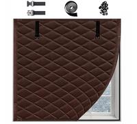 Kit D'isolation De Fenêtre 55 80 110 140 160 220 240 280 cm Couverture De Fenêtre Thermique 3 Couches Oxford Rideau Isolant Thermique Sans Perçage pour Coucher De Salon(brun,35x55in/90x140cm)