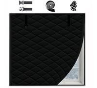 Kit D'isolation De Fenêtre 55 80 110 140 160 220 240 280 cm Couverture De Fenêtre Thermique 3 Couches Oxford Rideau Isolant Thermique Sans Perçage pour Coucher De Salon(Noir,43x59in/110x150cm)