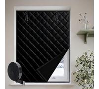 Kit D'isolation De Fenêtre 70 90 120 150 270 300 cm Couverture De Fenêtre Thermique Oxford Rideau Isolant Thermique Imperméable Coupe-Vent avec Velcro pour Camping-Cars(Noir,24x39in/60x100cm)